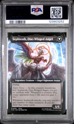 3252 Sephiroth One-Winged Angel 2025 MTG Final Fantasy #0451 Extended Art PSA 10 - Image 2