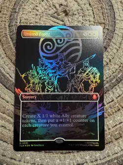UNITED FRONT FOIL [Borderless] - Mythic - TLA Avatar MTG ATLA #0331 - Image 1