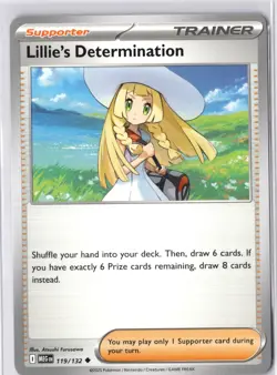 Pokemon TCG 4x Lillie’s Determination 119/132 Four Card Playset Mega Evolution - Image 3