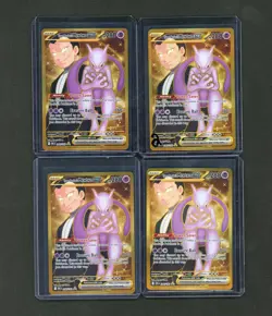 Lot of 10 Pokemon Team Rockets Mewtwo ex 240/182 Destined Rivals Gold Hyper Rare - Image 2