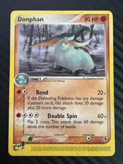 Pokemon TCG Donphan Ruby & Sapphire 17/109 Rare e-Reader DMG - Image 1