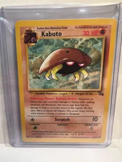 Kabuto Fossil Pokemon TCG 50/62 Unlimited Common Near Mint - Image 1