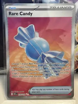 Pokemon Mega Evolution TCG Holo Holograhpic Full Art Foil - Rare Candy 175/132 - Image 1