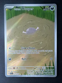 TCG Pokemon English Paldean Wooper 221/193 Sv02: Paldea Evolved Holo - Image 1