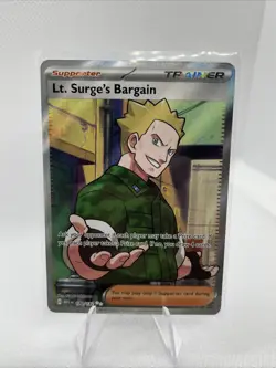 Pokemon TCG - Lt. Surge's Bargain 170/132 Ultra Rare Full Art Mega Evolution - Image 1