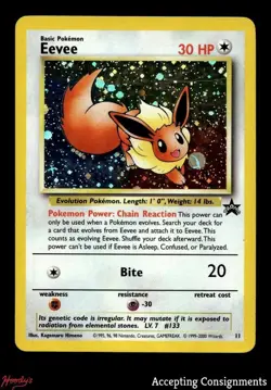 1999-03 Pokemon Wizards of the Coast Black Star Promos #11 Eevee HOLO - Image 1