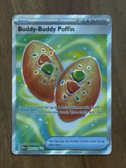 Pokemon TCG Buddy-Buddy Poffin Trainer 167/132 Ultra Rare Mega Evolutions NM - Image 1