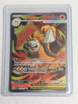 Pokemon TCG Ultra Rare Mega Camerupt Ex #156/132 Mega Evolution - Image 3