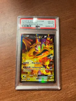 2016 Pokemon XY Red BLue Charizard EX Full Art Black Star Promo BSP #XY121 PSA 8 - Image 1