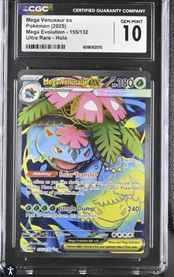 Pokemon Mega Venusaur Ex 155/132 CGC 10/Mega Evolution/ Ultra Rare Holo ENGLISH - Image 1