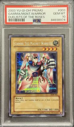 2003 PSA 10 YUGIOH DUELISTS OF THE ROSES SECRET RARE GAMMA THE MAGNET WARRIOR ?? - Image 1