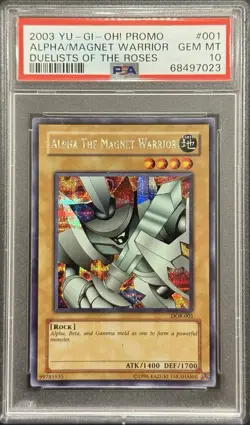 2003 PSA 10 YUGIOH DUELISTS OF THE ROSES SECRET RARE ALPHA THE MAGNET WARRIOR 💎 - Image 1
