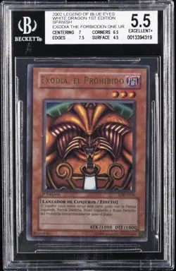 2002 YU-GI-OH! 1ST EDITION UR SPANISH EXODIA THE FORBIDDEN ONE BGS 5.5 - Image 1