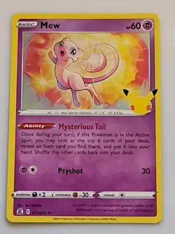 Pokemon TCG Celebrations Mew Holo Rare Card 011/025 NM Condition - Image 1
