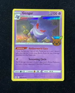 2022 Pokemon TCG Card English 066/196 Gengar SWSH Origin Holo M10 - Image 1