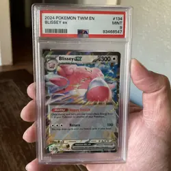 Blissey ex 134/167 Double Rare Pokemon TCG Card Twilight Masquerade PSA 9 Graded - Image 1