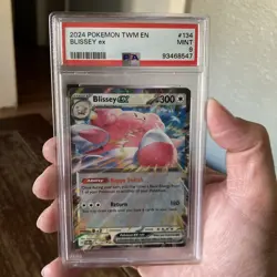Blissey ex 134/167 Double Rare Pokemon TCG Card Twilight Masquerade PSA 9 Graded - Image 2