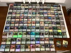 Magic The Gathering Foils Mostly Commons And Uncommon’s 122 Card Lot - Image 1