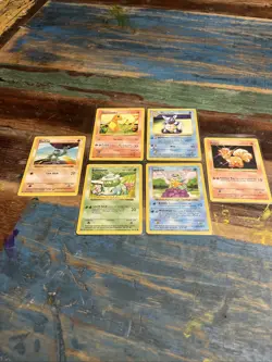 Pokemon Shadowless Card Lot X6 Wizards Of The Coast MP - Image 1