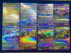Lot of 8 Eeveelutions ex Full Art Holo Japan Pokemon Cards Vaporeon Jolteon - Image 1