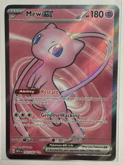 Pokemon Mew EX TCG Full Art Ultra Rare Holo Card 193/165 Scarlet & Violet 151 LP - Image 1