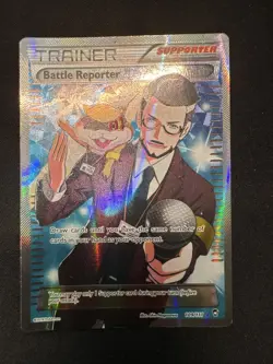 Battle Reporter Full Art Holo Card 109/111 XY-Furious Fists LP Condition - Image 1
