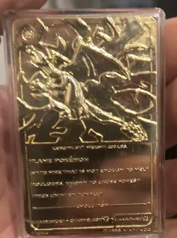 Pair 1999 23k Gold Plated Pokemon Cards Charizard - Image 3