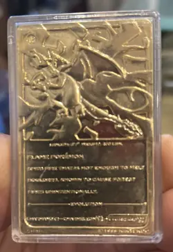 Pair 1999 23k Gold Plated Pokemon Cards Charizard - Image 4