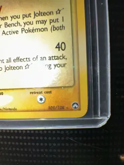 Jolteon Gold Star Holo Ultra Rare Vintage Pokemon Card 101/108 *LP* - Image 5