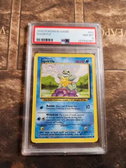 PSA 8 Squirtle 63/102 Base Set 1999 WOTC Pokemon Card TCG - Image 1
