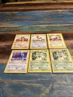 Pokemon Shadowless Base Card Lot X6 Non Holo - Image 1