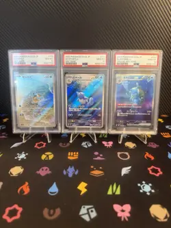 PSA 10 Sequential Set Blastoise ex SAR Squirtle Wartortle AR Pokemon Card 151 - Image 1