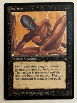 Imprison - Legends - Rare - MtG - Disavowed/banned, Excellent condition. - Image 1