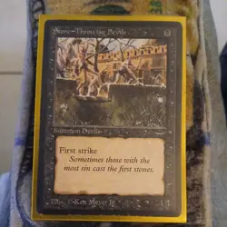 MTG Stone-Throwing * Devils (Dark) Arabian Nights LP - Image 1