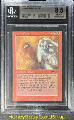 MTG Arabian Nights 1993 Ydwen Efreet BGS 8.5Q++ (Baby Quad++) NM/MT+ 93/94 - Image 1