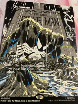 Reanimate, Borderless Art 0020, Spider-Man Marvel, Magic MTG NM Non Foil - Image 1