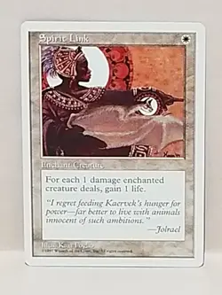 Magic the Gathering Spirit Link 5th Edition 1997 NM Near Mint Condition - Image 1