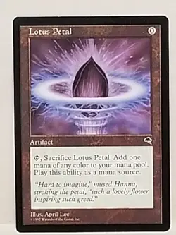 Magic the Gathering Lotus Petal Tempest 1997 NM Near Mint Condition - Image 1