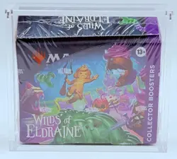 Auction #1 MTG Wilds of Eldraine Collector Booster Box Sealed With Acrylic Case - Image 1