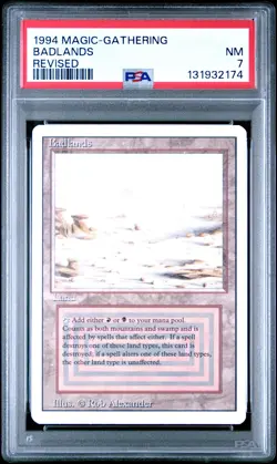 1994 MTG REVISED BADLANDS PSA 7 - Image 1