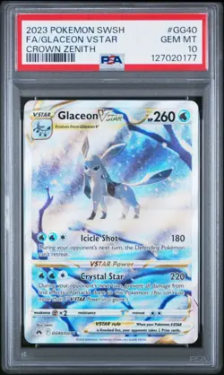 Leafeon and Glaceon VSTAR SEQUENTIAL PSA 10 GG35/40 Pokemon Crown Zenith - Image 2