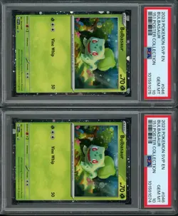 Lot of (2) Pokemon PSA 10 Bulbasaur Cosmo Foil SVP 151 Poster Collection BSP - Image 1