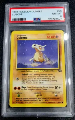 PSA 8 1999 Pokemon Jungle Cubone 50/64 - Image 1