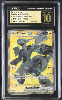 Zekrom EX 158/086 Full Art Ultra Rare Black Bolt Pokemon TCG CGC Pristine 10 - Image 3