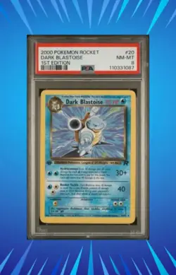 2000 Pokemon 1st Edition Rocket Dark Blastoise Graded Slab PSA 8 #20/82 - Image 1