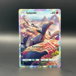 Fan Art Pokemon TCG Pocket Salandit Holo Illustration Rare | Mythical Island - Image 1