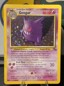 [VLP] Pokemon TCG Gengar 5/62 Fossil Unlimited Holo Rare Vintage 1999 WOTC - Image 1
