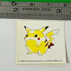 Pikachu - Pokemon 151 Sticker Seal Very Rare Anime Game TCG Japanese #473 - Image 1
