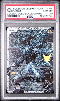 2021 POKEMON CELEBRATIONS CLASSIC COLL #114 FULL ART/ZEKROM PSA 10 - Image 1