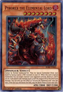Pyrorex the Elemental Lord - BLRR-EN069 - Ultra Rare - 1st Edition - Lightly Pla - Image 1